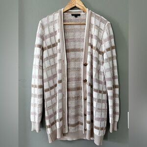 Anne Taylor Knit Cardigan in Pinks and Golds